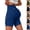 Blue, variant on Womens Biker Shorts with Pockets Tummy Control Butt Lifting high Waisted Yoga Shorts Running Workout Booty Gym Short Army Green L