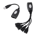 thumbnail image 1 of Cable adaptador de red extensor Ethernet de 4 puertos USB 2.0 a RJ45, 1 of 13