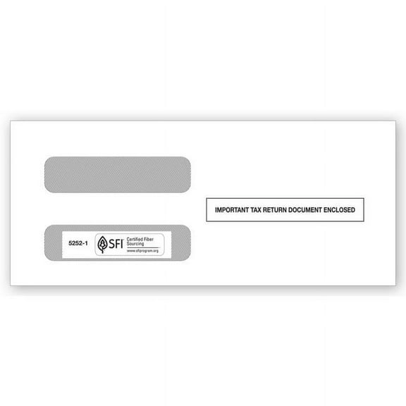 2016 3-Up 1099-MISC Income Horizontal Double-Window Envelope
