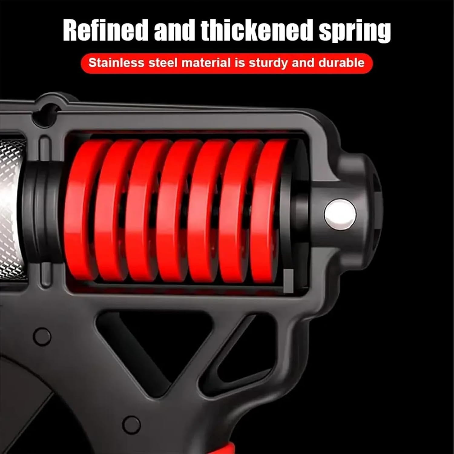 Adjustable Hand Grip Strengthener with Mechanical Counting, 11-364LB Resistance Hand Gripper, Forearm & Finger Workout with Non-Slip Handle for Home Gym(RL Red 1 PC)