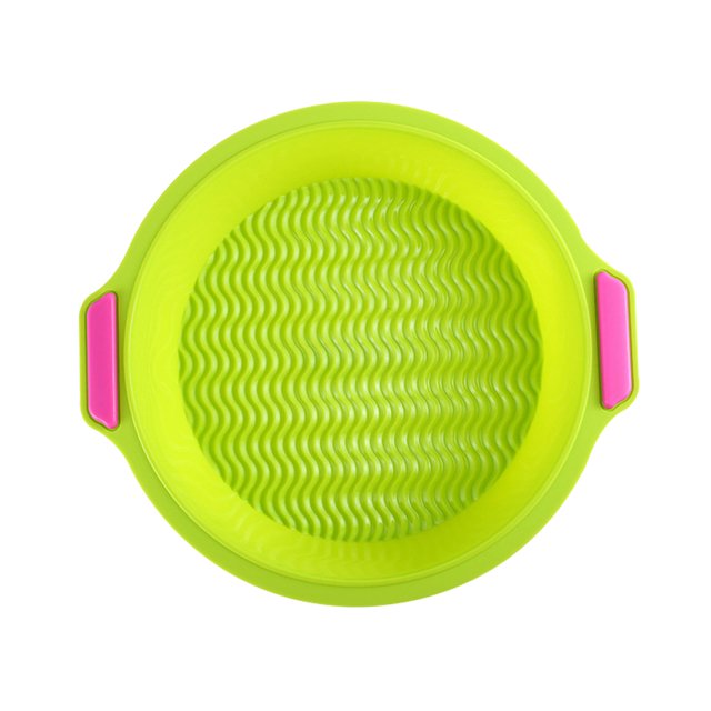 Molde redondo de silicona para tartas, antiadherente, molde flexible para pan, bandeja para hornear, utensilios para hornear de cocina, verde hierba Yuarrent HA8485-01B