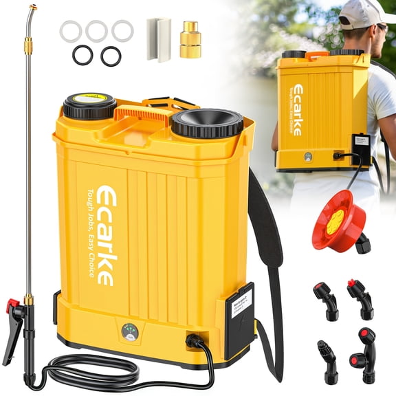 4.2 gallon backpack sprayer, compatible with DeWalt 20V battery，portable electric sprayer,suitable for garden/lawn/cleaning tasks（No Battery）