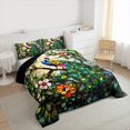 thumbnail image 3 of jejeloiu Green Peacock Bedding Comforter Set,Zoo Animal Twin Comforter Sets,Colorful Flower Floral Bedding Set For Girls,Luxury Bedroom Decor Reversible,2-Piece, 3 of 8