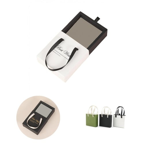 Jewelry Box Portable with Soft Handles Modern Design Drawer Knob Vintage Jewelry Packaging Necklace Square Shape Jewelry Drawer Box Present