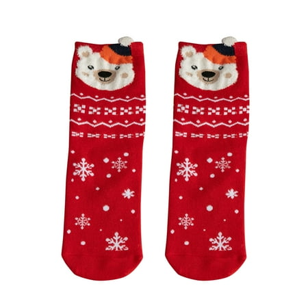 

Puawkoer Womens Christmas Socks Socks Cute Medium Tube Socks Clothing Shoes & Accessories One Size Orange