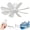 White, variant on Collapsible Ceiling Fan for Cruise Ship, 8 Blade USB Powered Hanging Ceiling Fan with Remote Control Timer and 3M Cord, Portable Quiet Fan for Cruise Cabin RV Camping Tent Dorm Gazebo