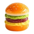 thumbnail image 2 of Soporte para palillos de dientes con forma de hamburguesa y tapa | Dispensador de palillos de cerámica, 2 of 8