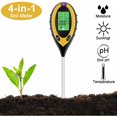 thumbnail image 2 of Probador de suelo, medidor de PH 4 en 1, luz solar, temperatura, higrómetro para jardín, granja, césped, interior, exterior, planta, flor, 2 of 5