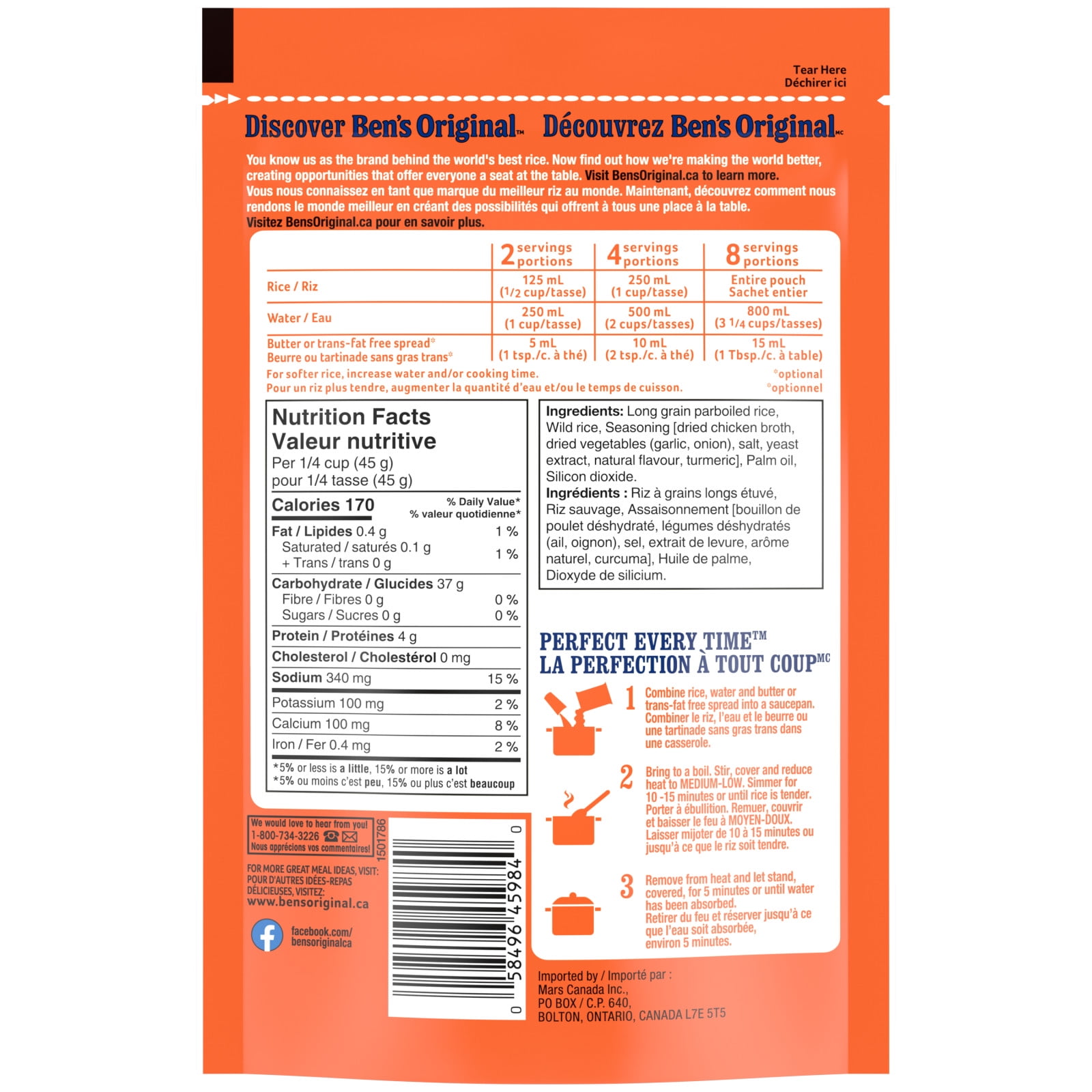 BEN'S ORIGINAL NATURAL SELECT Roasted Chicken Flavour & Wild Rice, 365g pouch