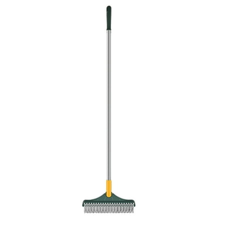 

Floor Scrub Brush | Grout Brush with Long Handle | 3-in-1 Shower Scrubber 180° Rotating Brush Head Household Cleaning Brushes Stiff Bristle Bathroom Gadgets for Patio Kitchen Wall Deck