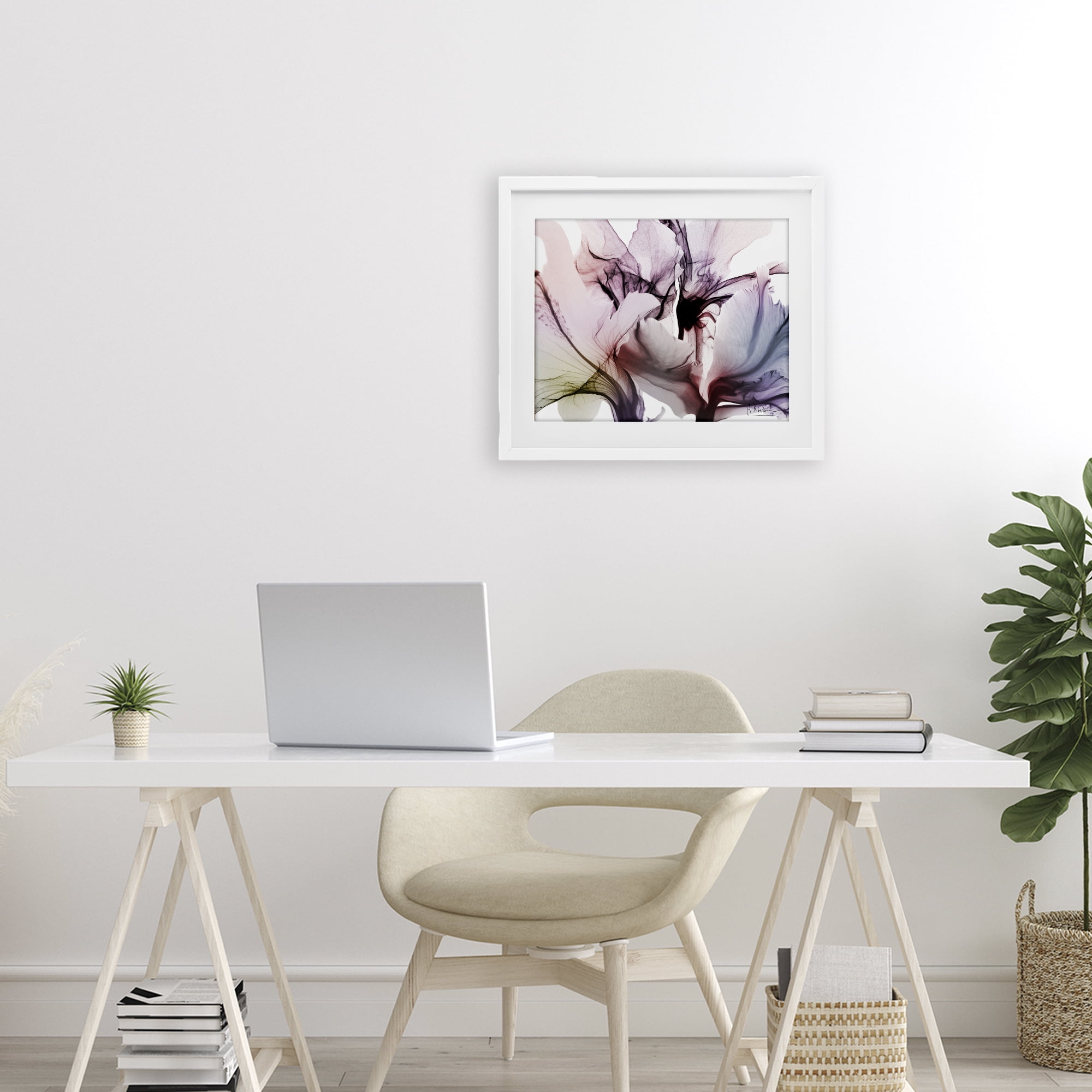 Stupell Industries Brilliant Song Flower Petals White Framed Print Under Glass, design by Albert Koetsier