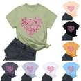 thumbnail image 2 of Frostluinai Breast Cancer Shirts for Women Pink Ribbon Short Sleeve Crew Neck T-Shirts Inspirational In October Shirt Women Gifts, 2 of 4