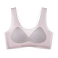 thumbnail image 2 of Zpanxa Wide Strap Support Bra for Women Comfortable Breathable Full Coverage Lifting Wireless T-Shirt Bra Lightly Lined Everyday Wear, 2 of 3