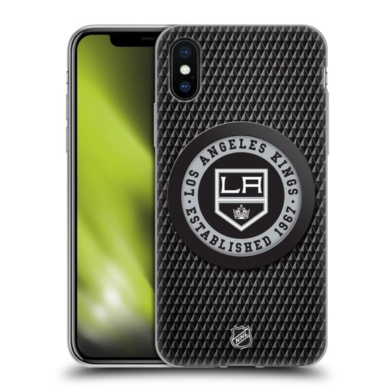 Head Case Designs Officially Licensed NHL Los Angeles Kings Puck Texture Soft Gel Case Compatible with Apple iPhone X / iPhone XS