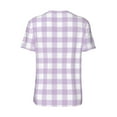 thumbnail image 3 of Balery Purple Checkboard Baseball Jersey for Men Casual Button Down Shirts Short Sleeve Active Team Sports Uniform-3X-Large, 3 of 9