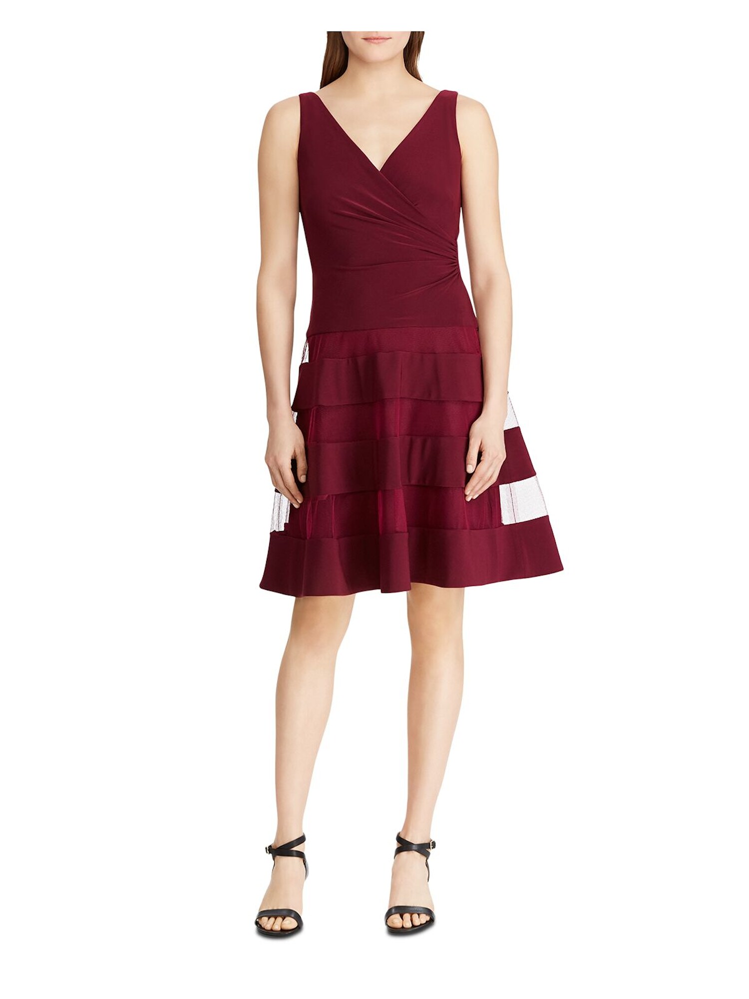 ralph lauren burgundy dress