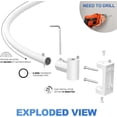 thumbnail image 5 of Adjustable Arched Curved Shower Curtain Rod Rustproof Expandable Aluminum Metal Shower Rod 38-72 Inches Telescoping Design Exquisite Customizable for Bathroom,Need To Drill,White, 5 of 14