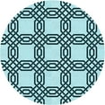 thumbnail image 1 of Ahgly Company Machine Washable Indoor Round Transitional Blue Jay Blue Area Rugs, 5' Round, 1 of 7