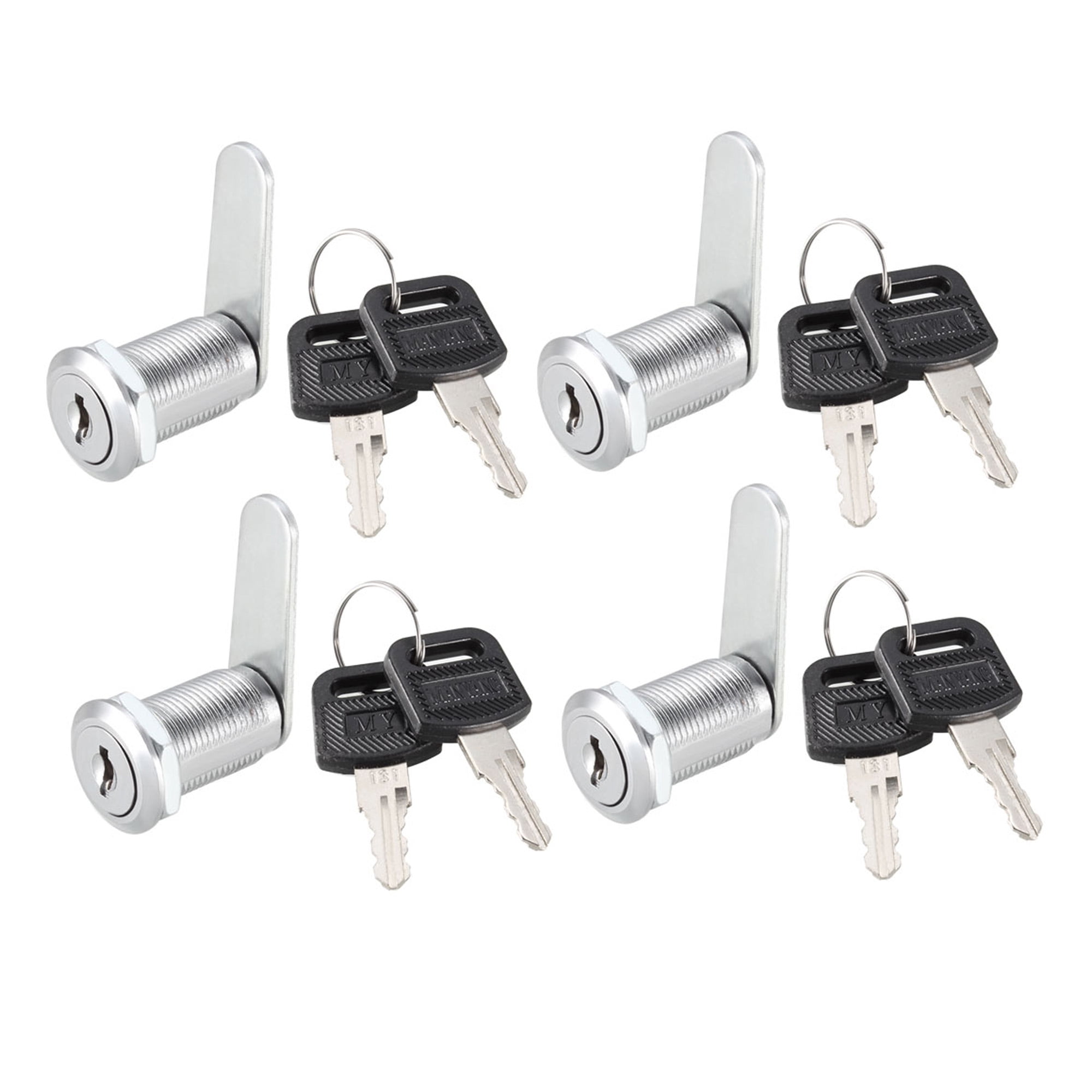 Cam Lock 30mm Cylinder Long Fits Max 7/8 inch Thick Panel Keyed Alike