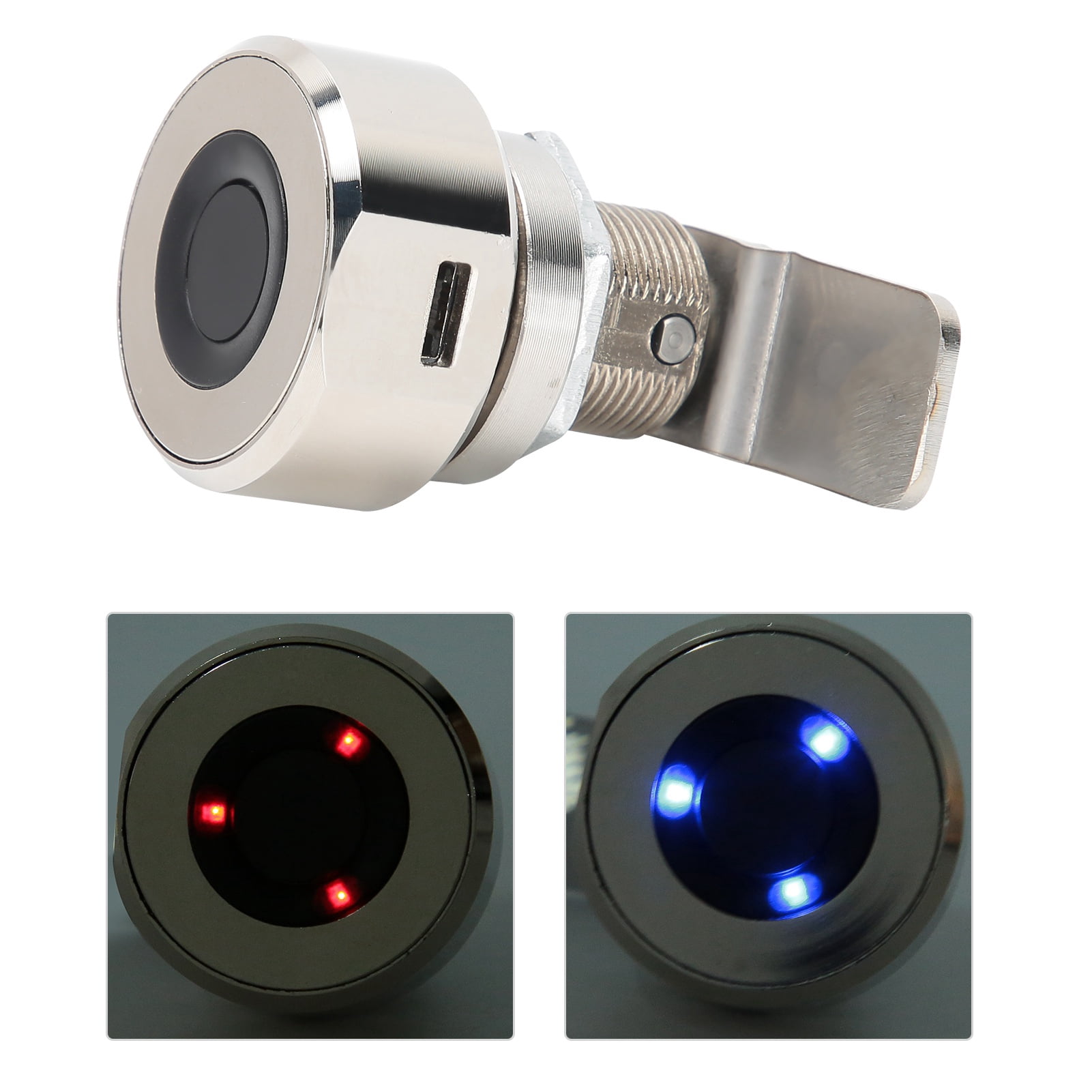 Nieyigj Automatic Smart Fingerprint Drawer Lock for Furniture Cabinet, 3.7V Rechargeable Lithium Battery Keyless Entry File Cabinet Lock, Zinc Alloy