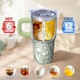 thumbnail image 6 of Paisley Pattern 20OZ Insulated Coffee Mug Stainless Steel Travel Tumbler with Lid Handle Straw, 6 of 6