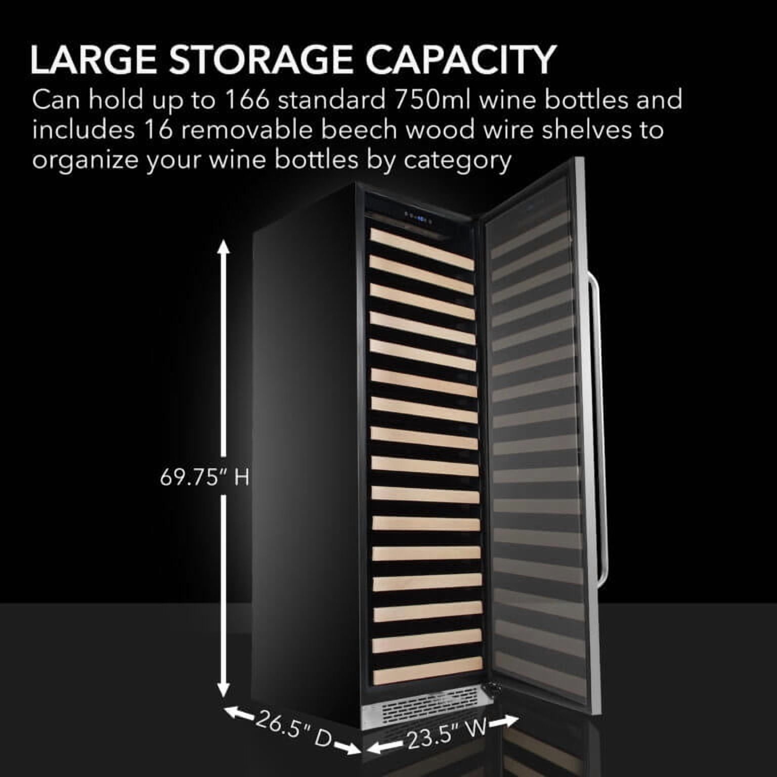 Whynter 166-Bottle Stainless Steel Compressor Wine Refrigerator