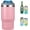 Pink, variant on 4 in 1 Stainless Steel Can/Bottle Insulator, 14oz Two-Way Lids SUS Insulated Can Cooler, Beer Bottle holder (Green)