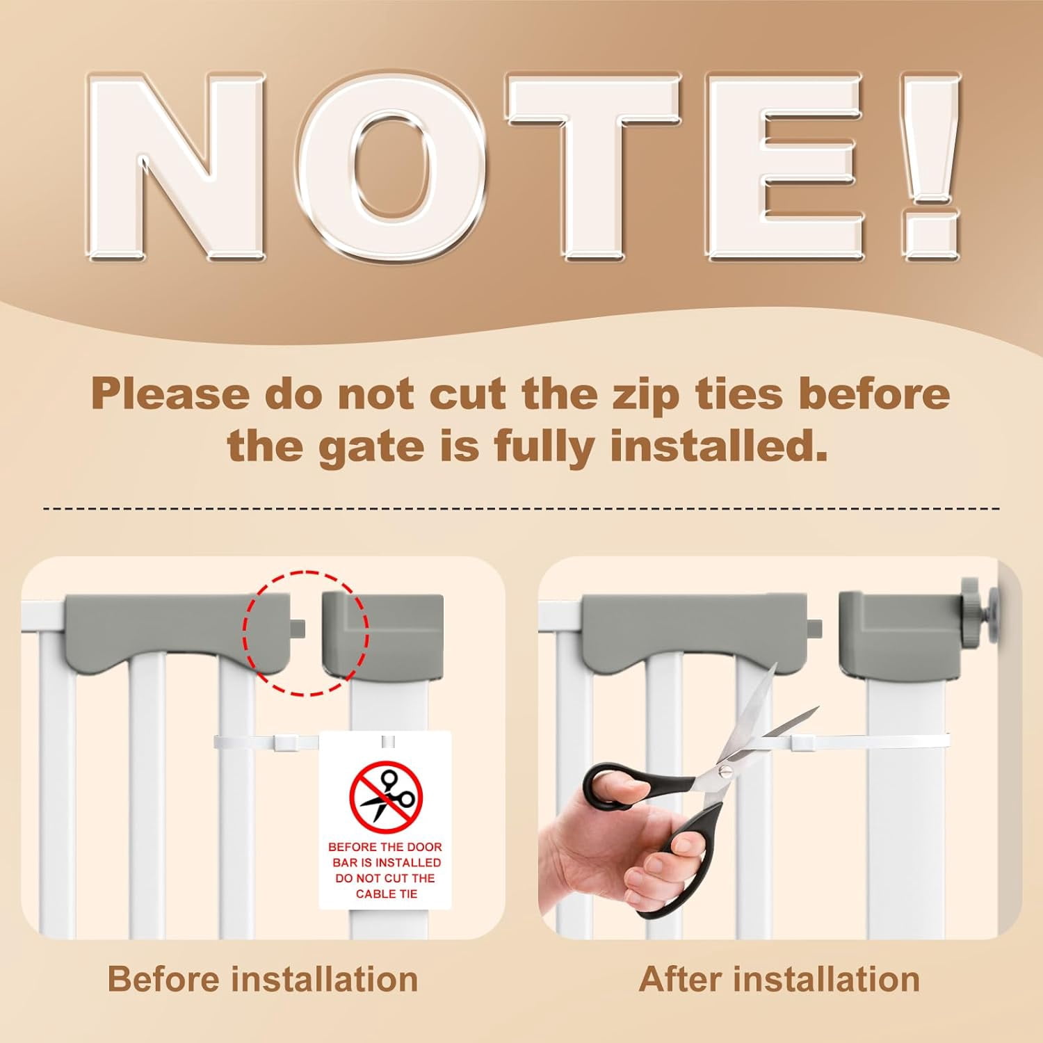 51" Extra Tall Auto Close Pet Gate, 30-49" Wide Pressure Mounted No Drill Dog Cat Gate with Extensions