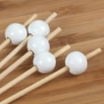 thumbnail image 2 of BambooMN Decorative Ball End Bamboo Cocktail Appetizer Picks - 3.9" (10cm) - White - 100pcs, 2 of 6