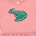thumbnail image 4 of Inktastic Cute Sleepy Alligator Green Alligator Design Girls Toddler Dress, 4 of 5