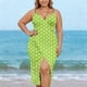 thumbnail image 2 of TaTaai Women Solid Color Sheer Chiffon Beach Cover Up Wrap Sarong Long Skirt with Tie Waist Lightweight Flowy Dress for Swimwear Vacation Pool Party Wear Gift, 2 of 9