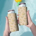 thumbnail image 3 of 2 Pcs Can Cooler Sleeves Insulated Collapsible Beer Sleeve Lemon Fruit Grid Can Cooler Sleeve for Bulk for Soda, 3 of 4