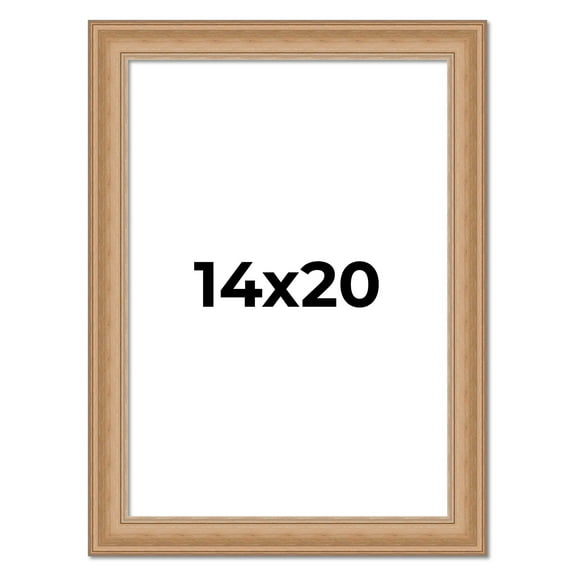 14x20 Frame Charleston Honey Brown Solid Wood Picture Frame Width 1.75 Inches | Interior Depth 0.5