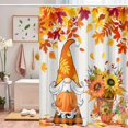 thumbnail image 3 of Fall Pumpkin Shower Curtain Autumn Yellow Maple Leaves Rustic Sunflowers Shower Curtains for Thanksgiving Bathroom Set Holiday Bath Bathtub Decorations Fabric with Hooks, 72x72 Inch, 3 of 6