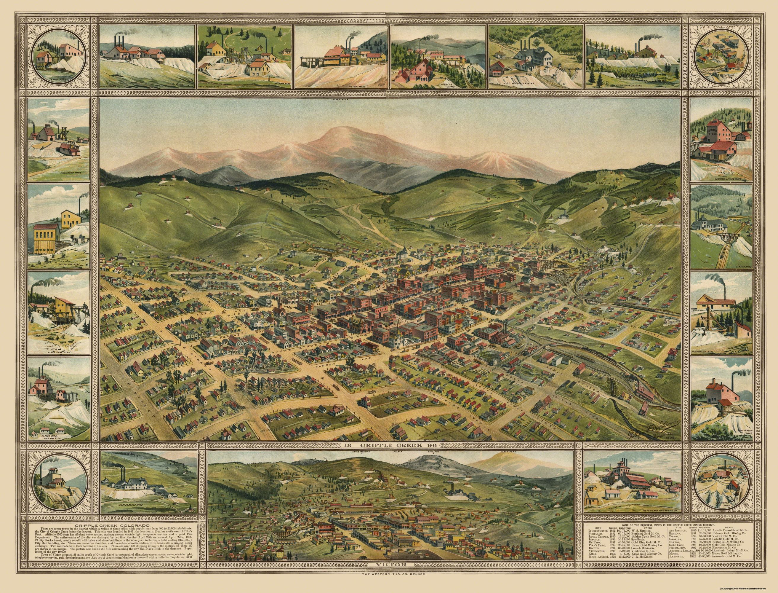 Cripple Creek Colorado 1896-30.19 x 23.