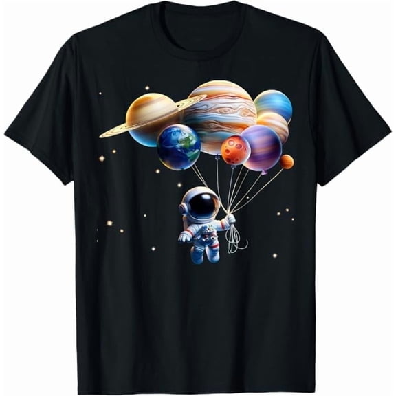 Greenink Funny Astronaut Planets Gift Astronomy Space T-Shirt