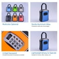 thumbnail image 3 of Riwcyla Storage Lock Box with Dust Cover Aluminum Alloy 4,Digit Combination Padlock Case Lockbox Box Portable Storage for House U Disk, 3 of 6