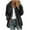 Black, variant on Ltctricy Fleece Jacket for Women Winter Warm Fuzzy Lapel Zip up Coat Comfy Soild Color Outerwear Fall Fashion Outfits