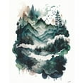 thumbnail image 4 of Maki 26x31 Black Ornate Wood Framed With Double Matting Wall Art Titled - Oiled Forest Iii, 4 of 6