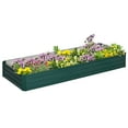 thumbnail image 2 of Outsunny Galvanized Raised Garden Bed, 8' x 3' x 1' Metal Planter Box, for Growing Vegetables, Flowers, Herbs, Succulents, Green, 2 of 9