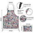 thumbnail image 3 of Pioneer Flower Floral Print Pattern Apron-Garden Aprons for Women with Pockets-Cotton Linen Waterproof Kitchen Cooking Gardening Aprons Adjustable for Kitchen,Cooking,BBQ and Salon 33x27 Inch, 3 of 7