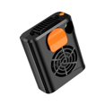 thumbnail image 2 of Ventilador de cintura personal, portátil, ligero, de escritorio, con 3 velocidades, para colgar, para correr, acampar, hacer senderismo, en interiores Naranja, 2 of 8