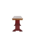 thumbnail image 4 of iNSPIRE Q Farmhouse Transitional 47.2" Wood Bench, Oak And Antique Berry Red, 4 of 6