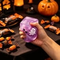 thumbnail image 6 of Halloween Squishy Ice Cube Stress Balls, Glitter Slow Rebound Square Ghost Squishy, Cute Spooky Sensory Toy for Anxiety Relief, Halloween Holiday & Birthday Gift Party Favor, 1PC Purple, 6 of 9