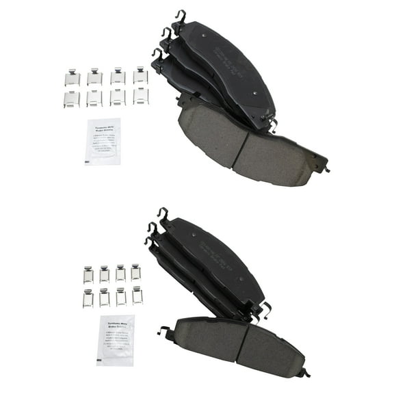 TRQ Front & Rear Premium Posi Ceramic Disc Brake Pad Set for Ram 1500 2500 3500 BFA18550