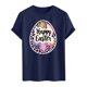 thumbnail image 4 of Camisa Casual de Cuello de la Tripulación de la Impresión de Pascua de Manga Corta de Verano Top Ligero de Poliéster para los Hombres, Camiseta de Manga Corta para el Uso Diario de Primavera Verano, 4 of 8