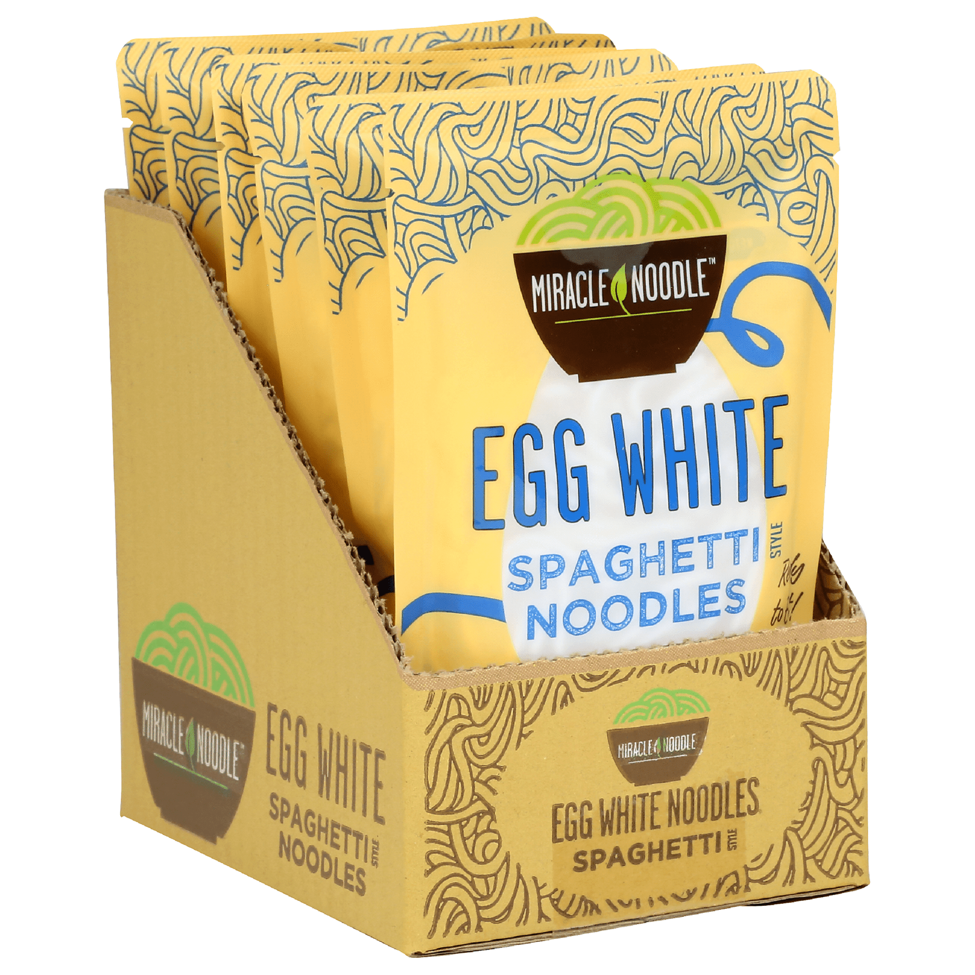 Miracle Noodle Egg White Spaghetti High Protein, Low Carb Pasta, 3.5 oz