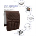 thumbnail image 3 of HLONK Sofa Armrest Organizer Non-Slip Arm Chair Bedside Caddy Storage Organizer for Recliner Couch with 5 Pockets for Cell Phone TV Remote Control Magazines, 3 of 7