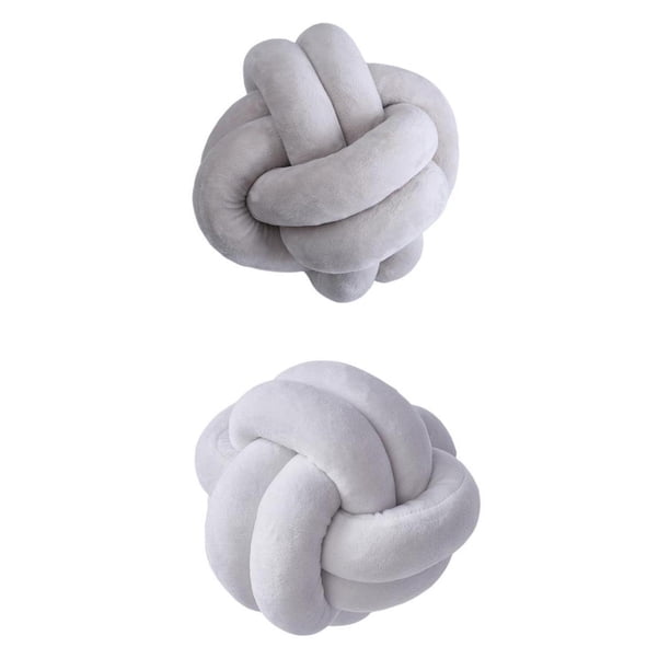 Cojín de nudo de suave de 2 piezas, cojín de sofá para sala de , cojín tejido , almohada de nudo