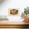 thumbnail image 2 of Outer Banks, North Carolina, Sunset on Beach, Contour Birch Wood Wall Sign (6x9 Rustic Home Decor, Ready to Hang Art), 2 of 5